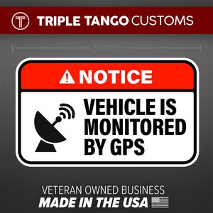 Notice Vehicle is Monitored by GPS Security Stickers for Truck Van Business