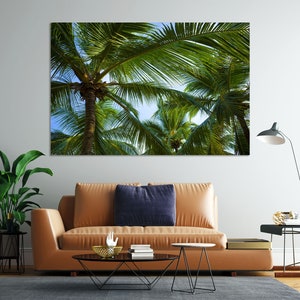 Coconut Palm Tree Stylish Decor for House, Palm Trees on Canvas for Decor Room, Coconut Trees Printing Art on Canvas, Palm Trees Wall Art