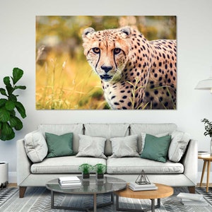 Cheetah Wildlife Photography Print – African Safari Wall Art | Big Cat Animal Poster, Nature Wildlife Artwork, Exotic Travel Decor