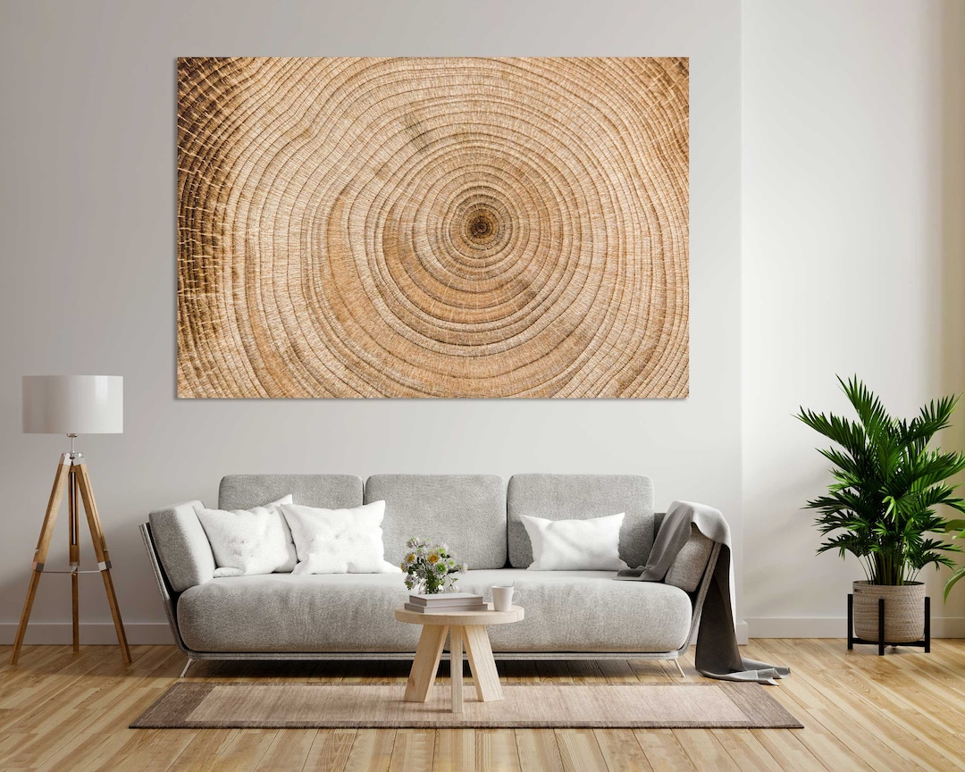 Wooden Texture Photography Print - Rustic Wall Art | Tree Rings Poster ... - Textured Wooden Wall Decor