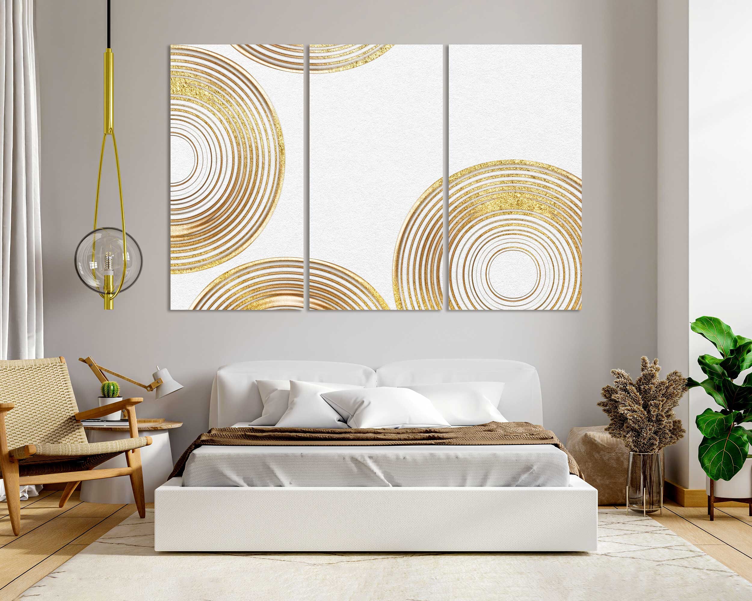 Luxury Gold Abstract Art for Bedroom Wall Decor Gold and - Etsy