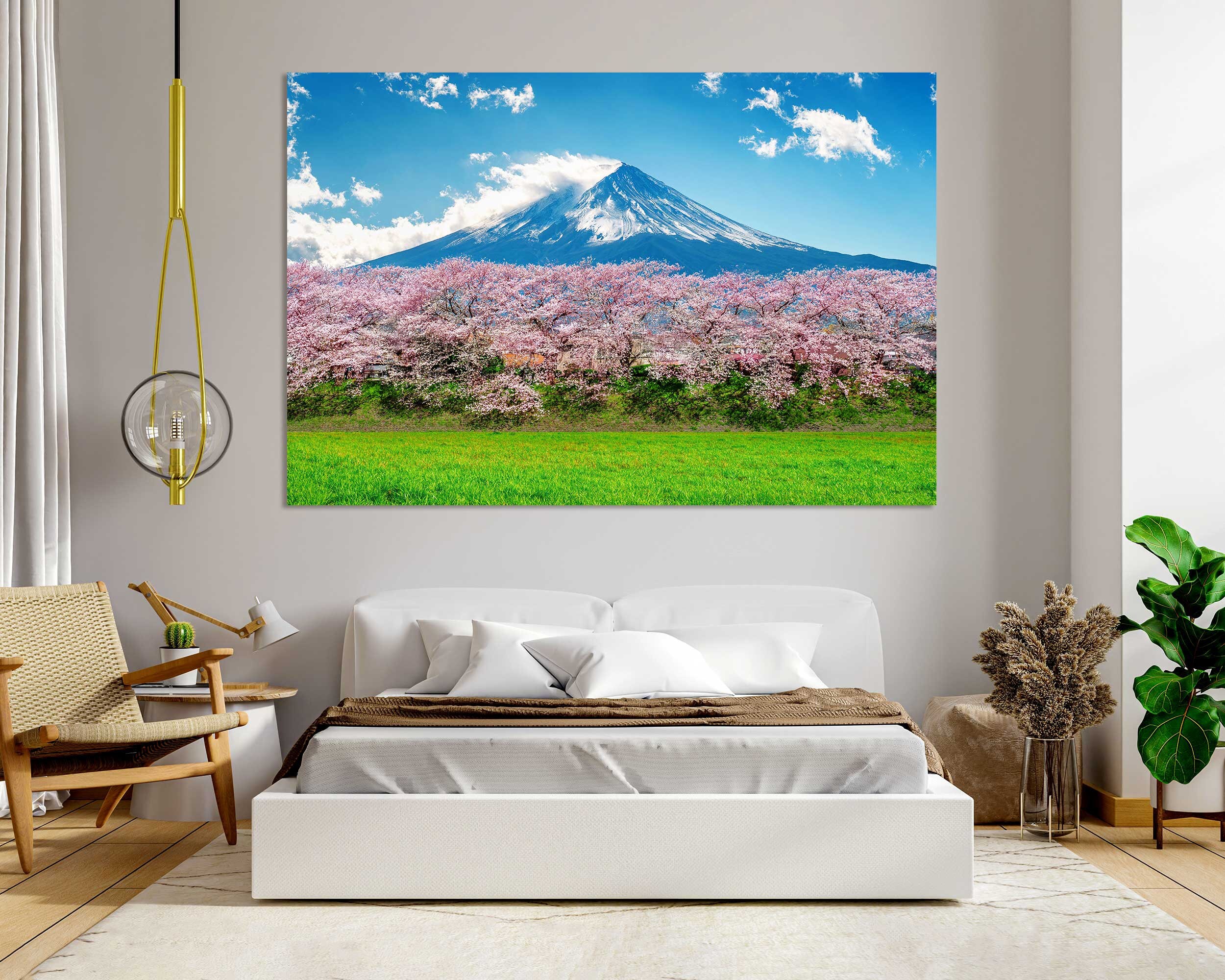 キャンバス プリントアート 富士と桜  インテリア 絵画 キャンバス プリントアート 富士と桜 インテリア 絵画