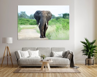 Elefant Fotografie Druck - Afrikanische Wildtiere, Safari Wandkunst