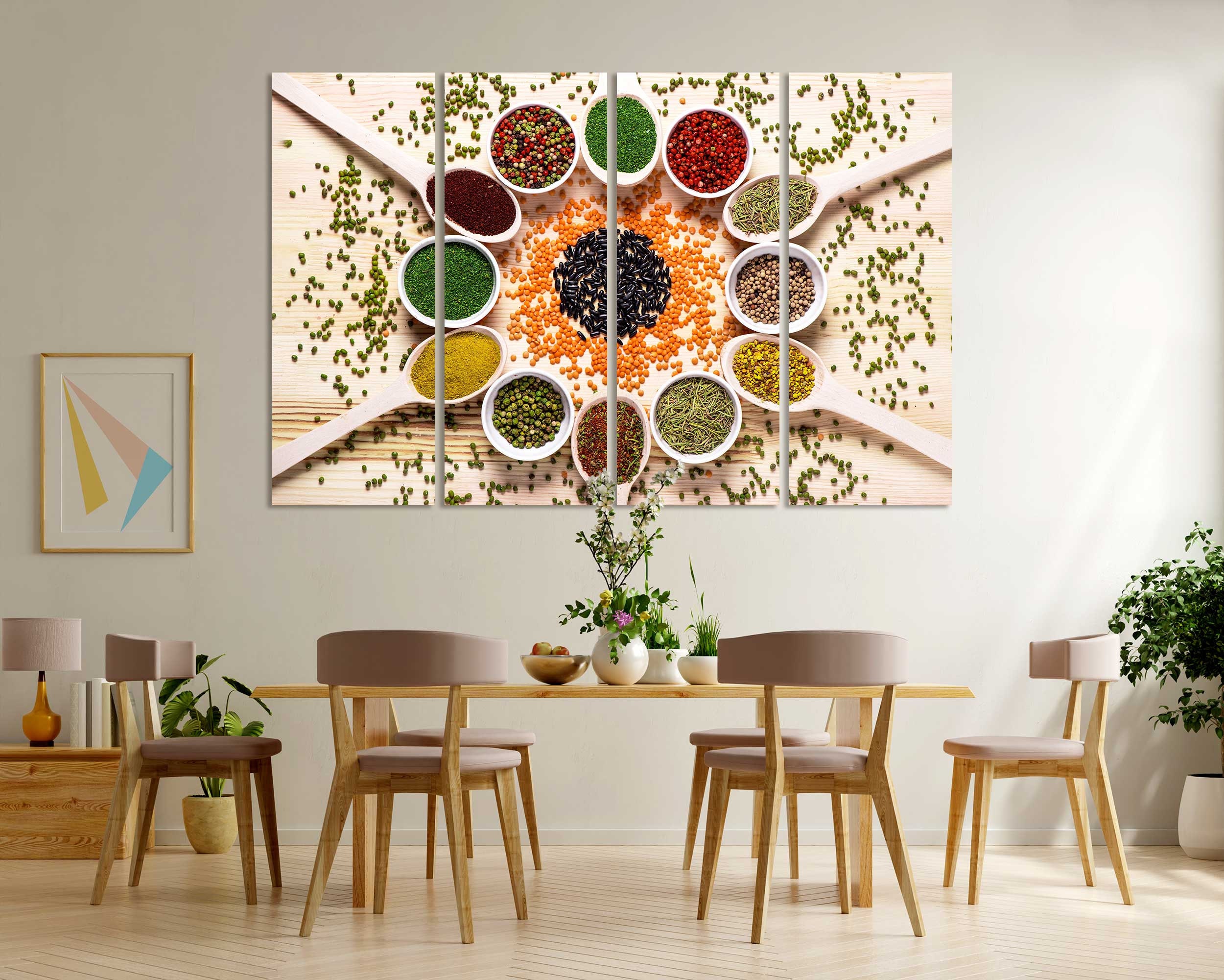 Spezie assortite in cucchiai di legno Arredamento elegante per sala da  pranzo, Spezie colorate Creative Wall Art, Set di tele stampate con  ingredienti da cucina -  Italia