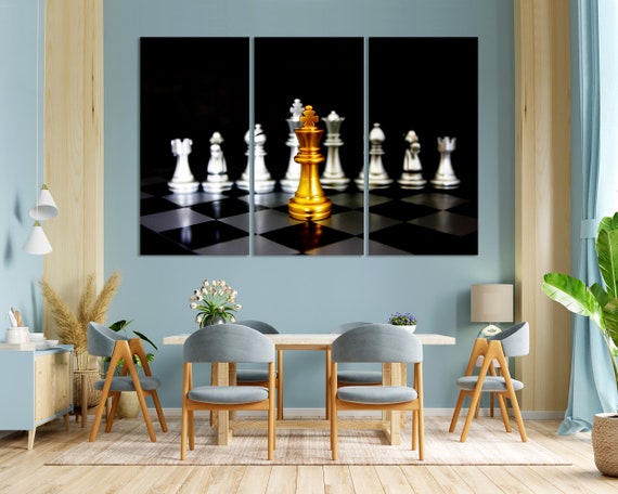 Game of Chess, 1555 Canvas Wall Art Print, Home Decor