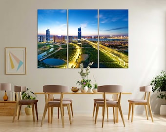 San Francisco Skyline Canvas Print, Panoramic Cityscape Home Decor