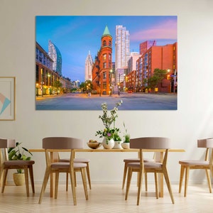 Cityscape of Toronto Printing Canvas Toronto Large Decor for Wall Canada Travel Gift Toronto Downtown Art on Canvas Toronto Pictures Art