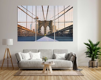 Brooklyn Bridge Canvas Print, New York City Wall Art, USA Decor