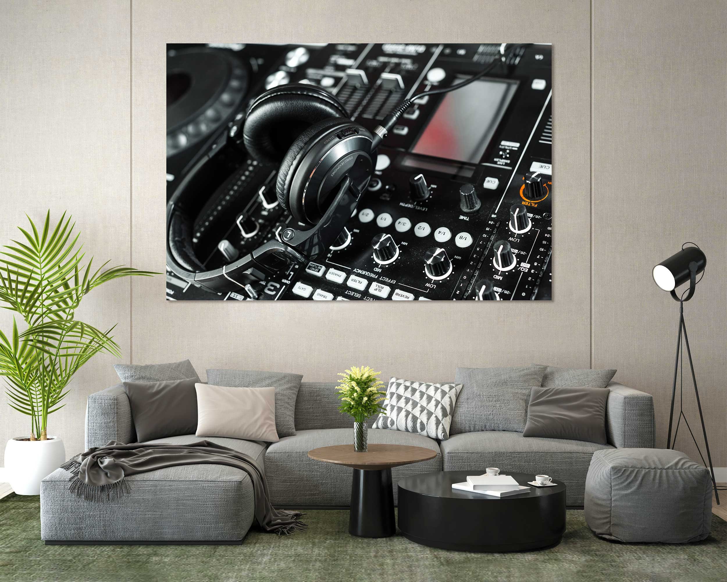 Music Wall Art DJ Console Canvas Print With Headphones - Etsy