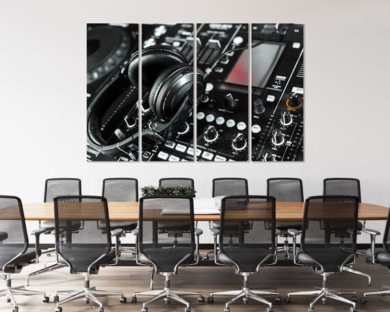 Music Wall Art DJ Console Canvas Print With Headphones - Etsy