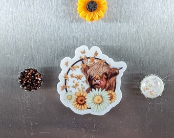 Highland Coo Magnet Set