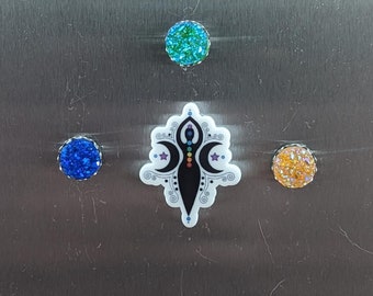 Moon Goddess Chakra Magnet Set