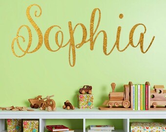 Personalised Name Removable Wall Decal Wall Sticker - Nursery Decor - Wall Art - Graphics - Script Style Font -