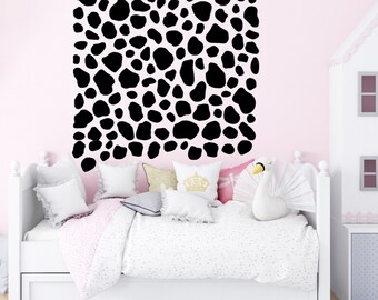 Dalmatian Print Removable Wall Stickers - Dalmatian Spots Wall Decals - Animal Print Designs - Removable Vinyl -