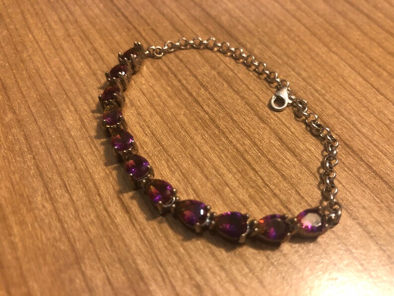Adjustable Wristband | Handmade Silver Bracelet Zultanite Bracelet Colour Changing 925 Silver 18 CM Water Line Wristband