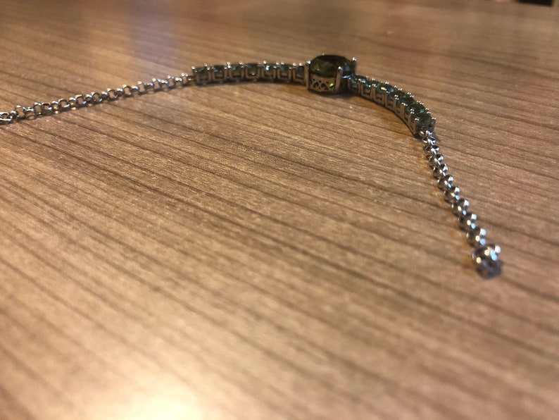 Water Line Wristband Zultanite Bracelet Colour Changing Adjustable Wristband | 925 Silver 18 CM Handmade Silver Bracelet