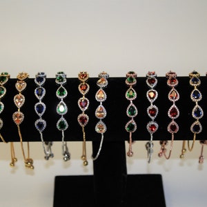 Custom color Bridesmaid gift set, Bridesmaid necklace bracelet earrings set, Bridesmaid necklace, Bridesmaid earrings, Wedding jewelry set image 8