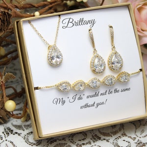 Custom color Bridesmaid gift set, Bridesmaid necklace bracelet earrings set, Bridesmaid necklace, Bridesmaid earrings, Wedding jewelry set image 4