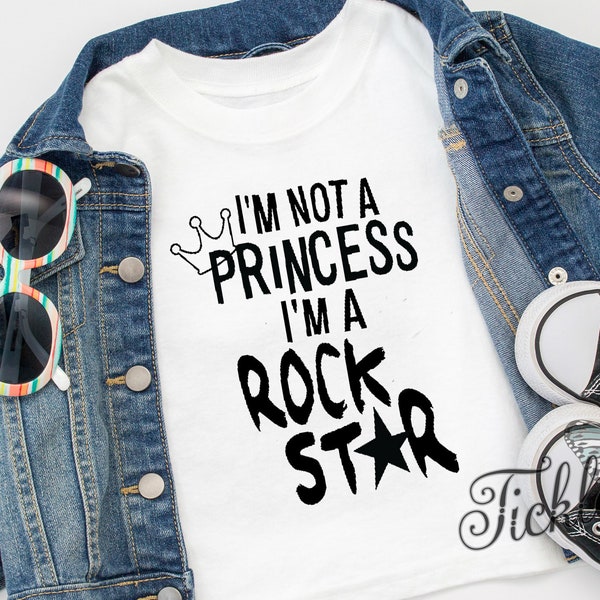 I'm Not A Princess I'm A Rock Star Baby Bodysuit, Toddler Shirt Rock Band Baby Shower Gift Newborn - Rock Out - Rock and Roll - Heavy Metal