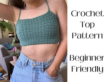 Crochet Top Pattern Easy Beginner Friendly Bralette Made to Measure