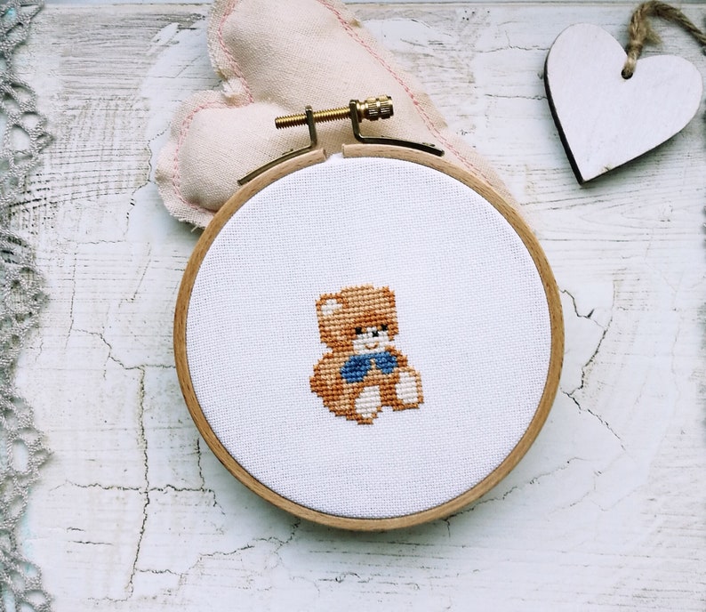 Tiny Cross Stitch Pattern PDF Small Forest Animal Pattern Etsy