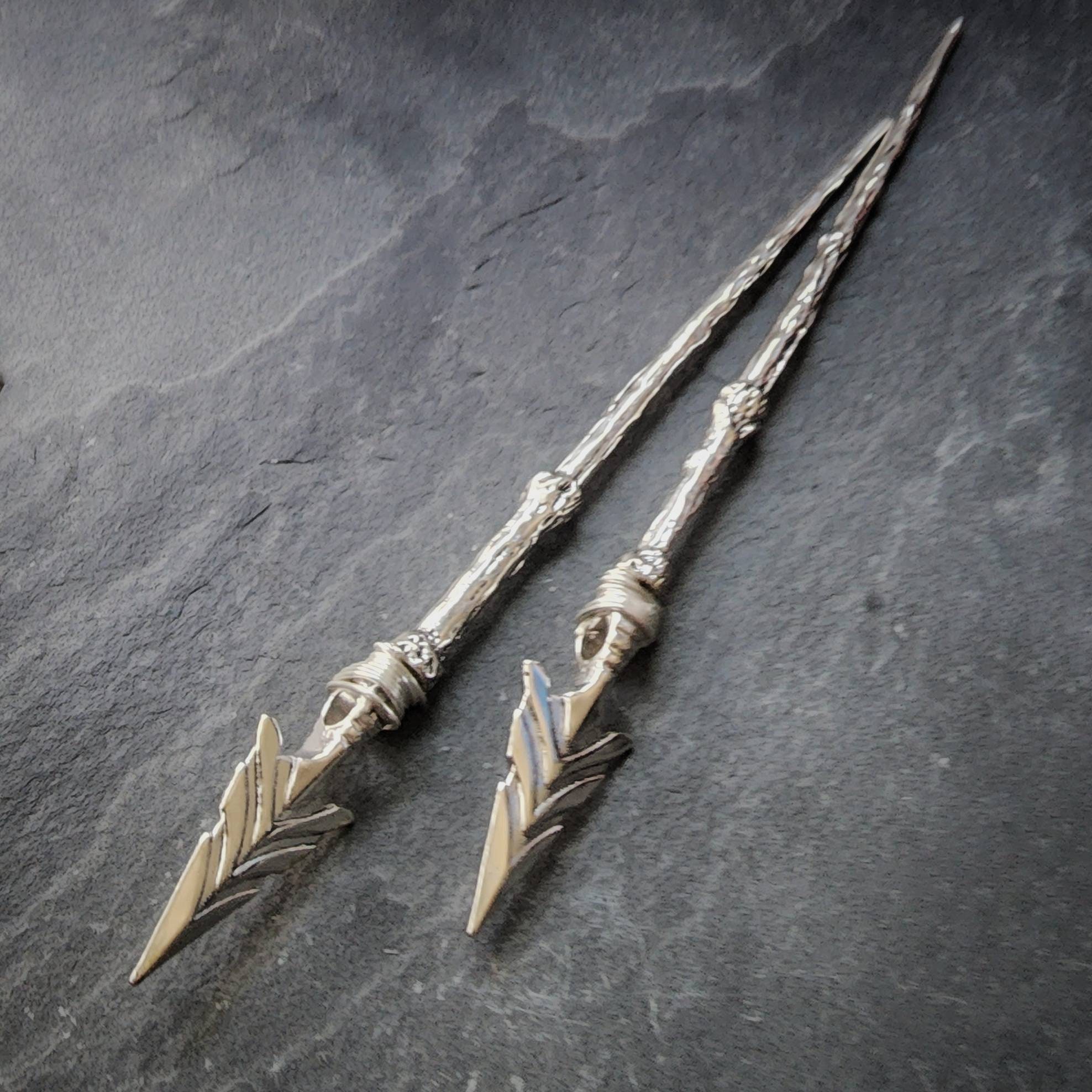 Arrow Hair Sticks - Weapon Hair Pins - Goth - Emo - Gothic Handmade ...