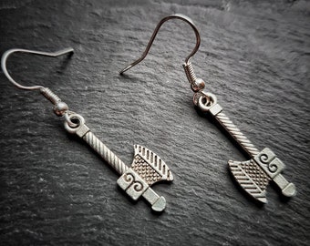 Hatchett Earrings - Viking Jewelry - Axe Earrings - Handmade Gift - Hatchett Jewelry - Renaissance Faire Jewelry - Unique Gift Idea for Her