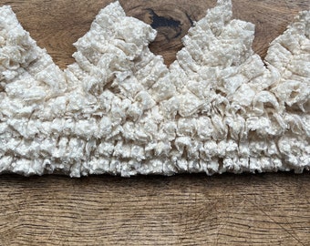 Cream cotton lace crown