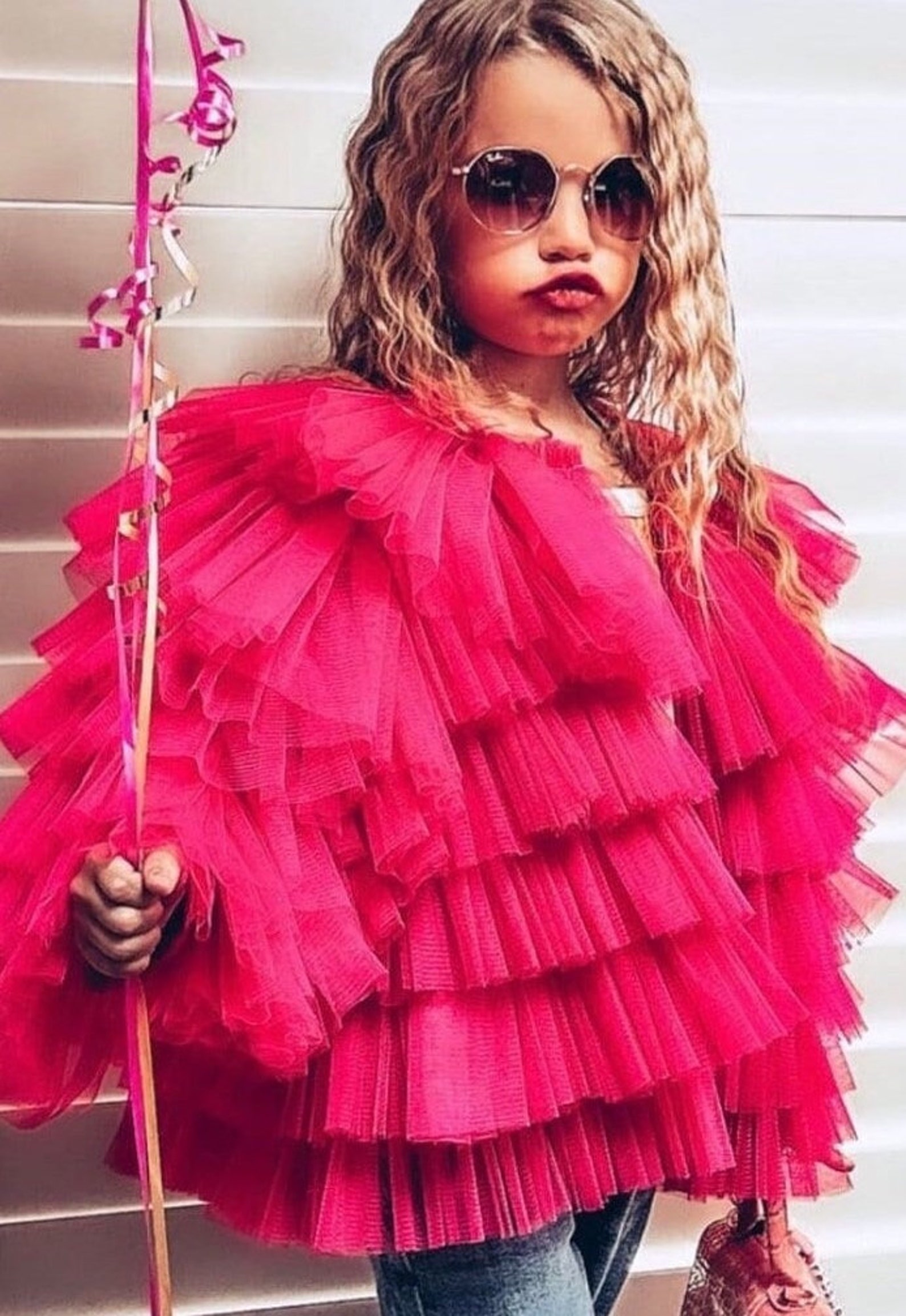 Barbie Cerise Pink Ruffle Jacket - Etsy