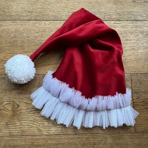 Velvet santa kids hat