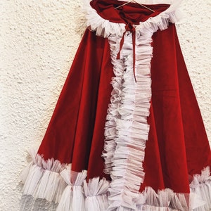 Santa Baby hooded mini cape