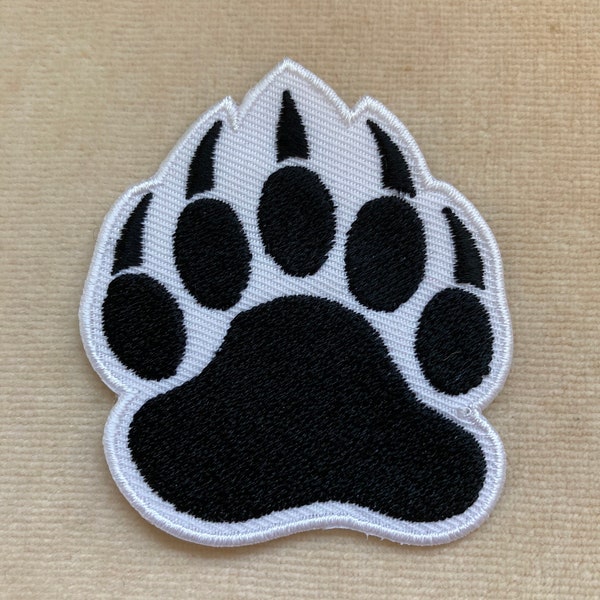 Bear Paw Iron On Patch