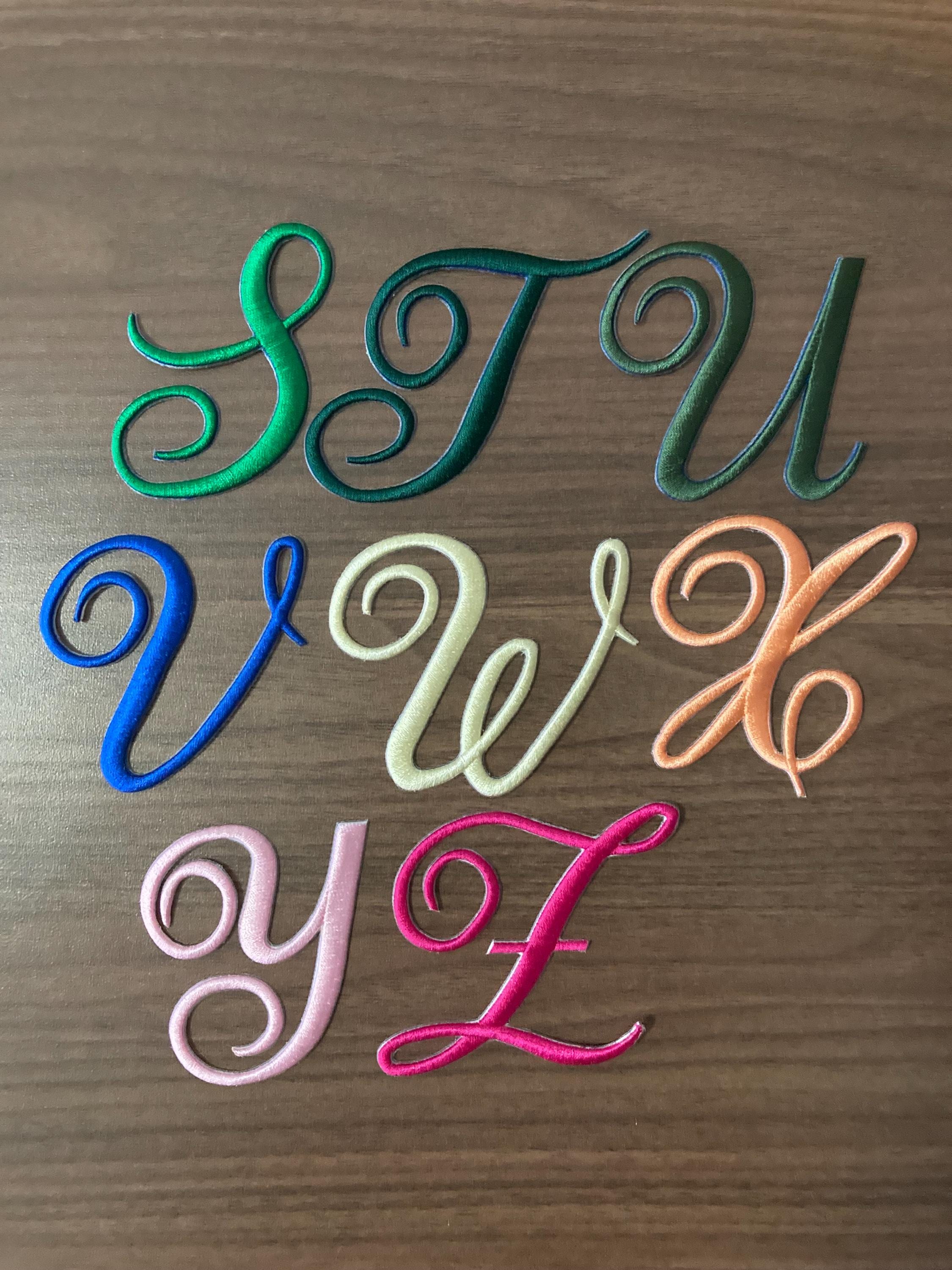 2 Inches Tall Uppercase Letterform Alphabet Monogram Script Letters ...