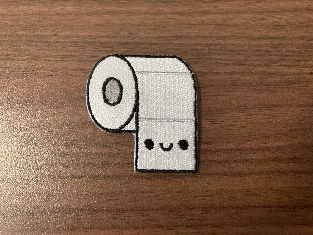 Paper Rool Patch White Toilet Paper Roll Iron on Patch - Etsy