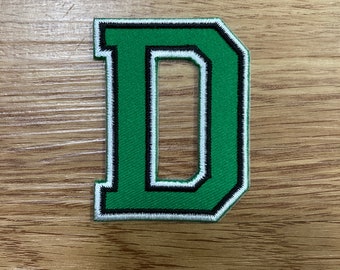 2.25 inches Double Outline Varsity Letter Iron On Patch