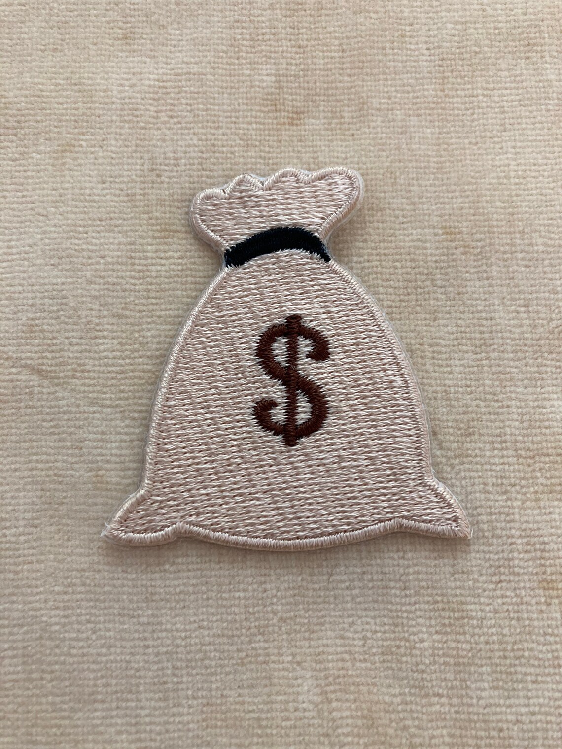 Money Bag With Dollar Symbol Iron On Patch Etsy