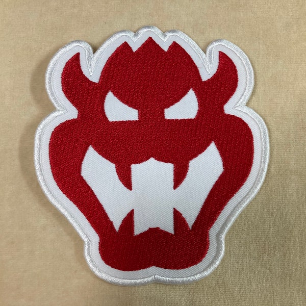 5 Inches High Bowser Super Mario Iron On Patch