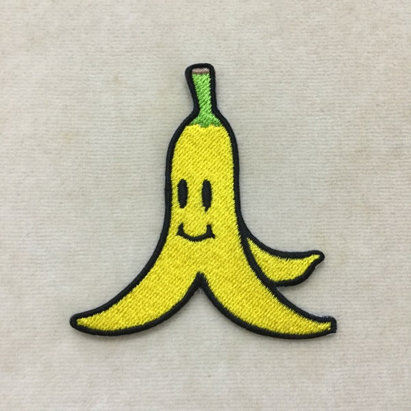 Banana Peel Mario Iron On Patch