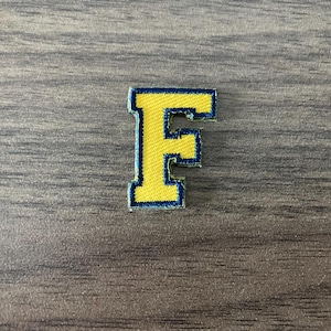 1 inch Standard Varsity Letter High School College Letterman Jacket Embroidered Iron on Patch