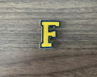1 inch Standard Varsity Letter High School College Letterman Jacket Embroidered Iron on Patch
