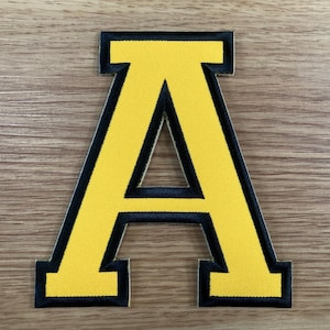 5 inches Standard Varsity Letter Iron On Patch