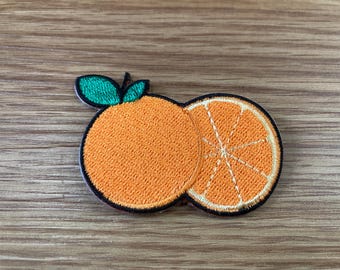 Orange Iron On Patch