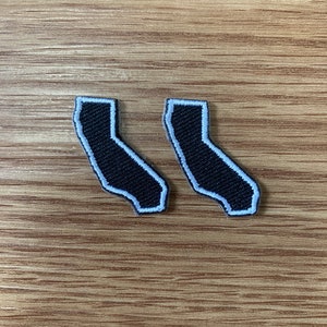 A Pair of Mini California State Iron On Patch