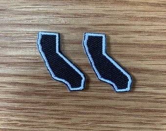 A Pair of Mini California State Iron On Patch