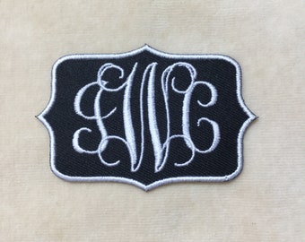 Custom Vine Font Name Monogram Personalized Embroidery Iron On Patch