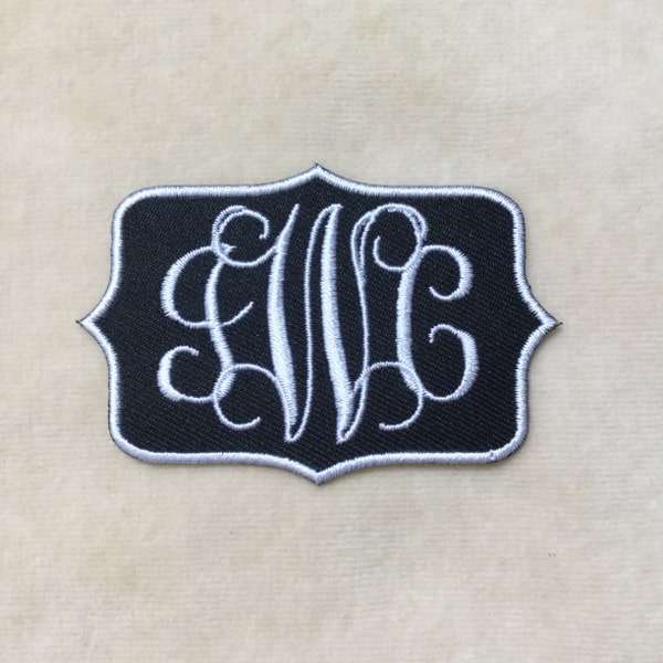 Custom Vine Font Name Monogram Personalized Embroidery Iron On Patch