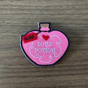 Love Potion Xoxo Iron on Embroidered Patch