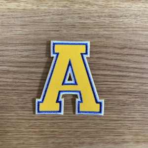 3 inches Double Outline Varsity Letter Iron On Patch
