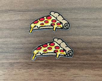 A Pair of Mini Pizza Iron on Patch