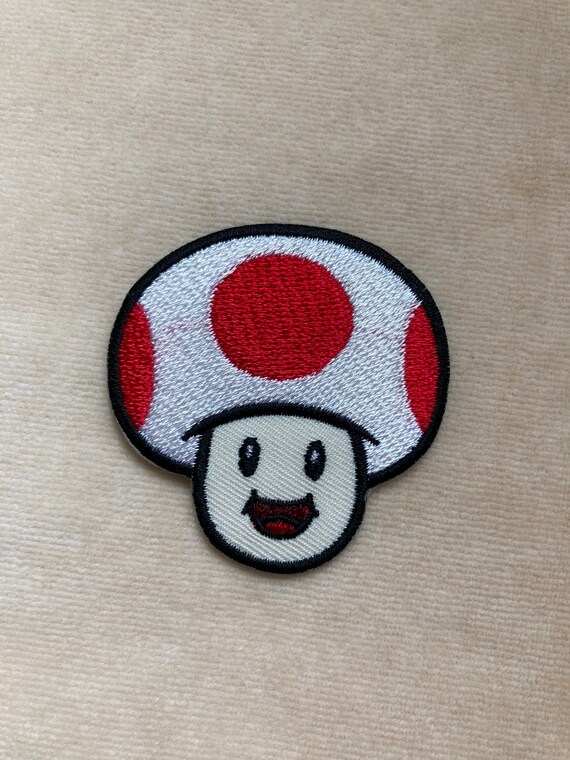Toad Mushroom Mario Iron On Patch